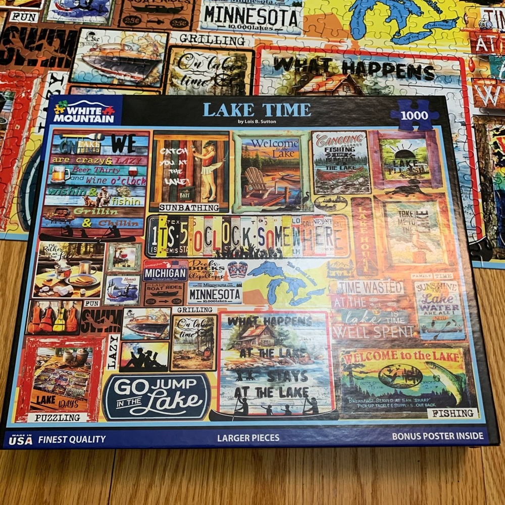 White Mountain Lake Time Puzzle - 1000 Pieces